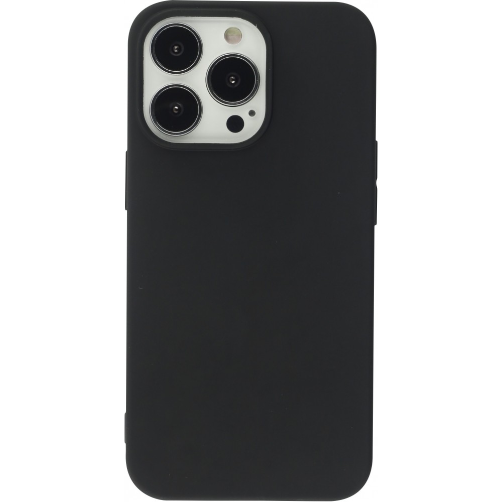 iPhone 13 Pro Case Hülle - Silkon Mat - Schwarz