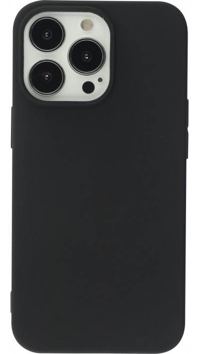 iPhone 15 Pro Max Case Hülle - Silkon Mat - Schwarz