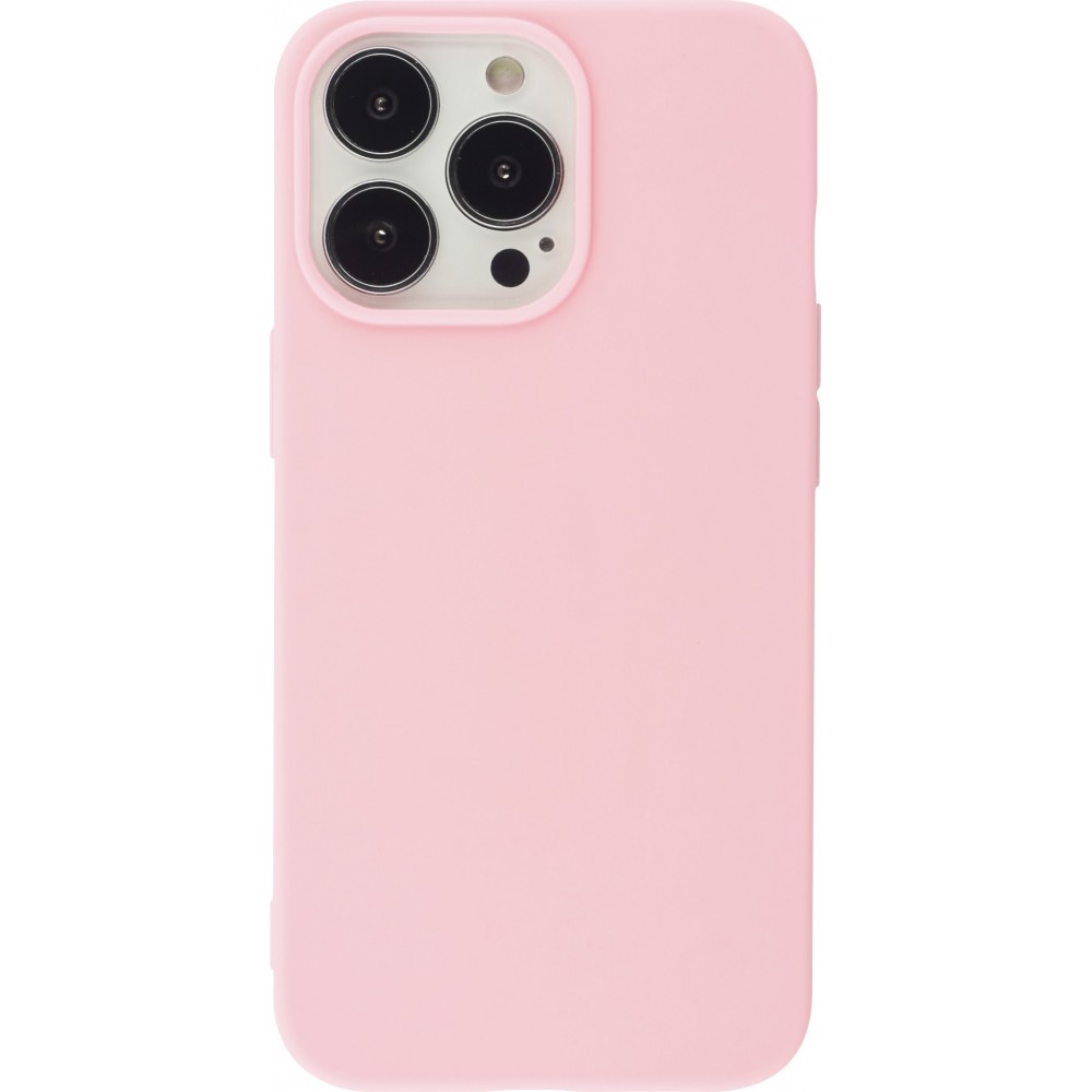 Coque iPhone 15 Pro Max - Silicone Mat - Rose foncé