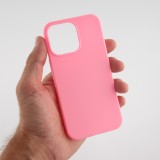 Coque iPhone 15 Pro Max - Silicone Mat - Rose foncé