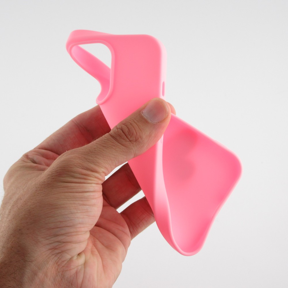 Coque iPhone 15 Pro Max - Silicone Mat - Rose foncé