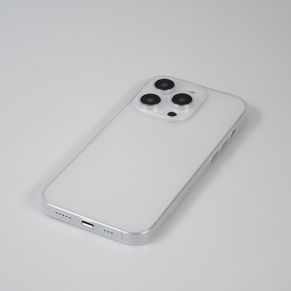 iPhone 16 Pro Case Hülle - Plastik ultra dünn semi-transparent matt - Weiss