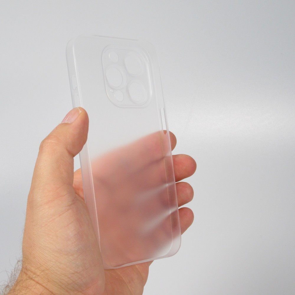 iPhone 16 Pro Case Hülle - Plastik ultra dünn semi-transparent matt - Weiss