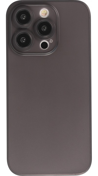 iPhone 14 Pro Max Case Hülle - Plastik ultra dünn semi-transparent matt - Schwarz