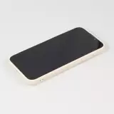 iPhone 14 Case Hülle - Silikon Mat Herz gold - Beige