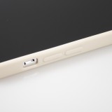 iPhone 15 Case Hülle - Silikon Mat Herz gold - Beige