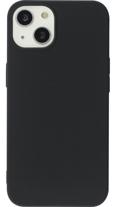 iPhone 15 Plus Case Hülle - Silkon Mat - Schwarz