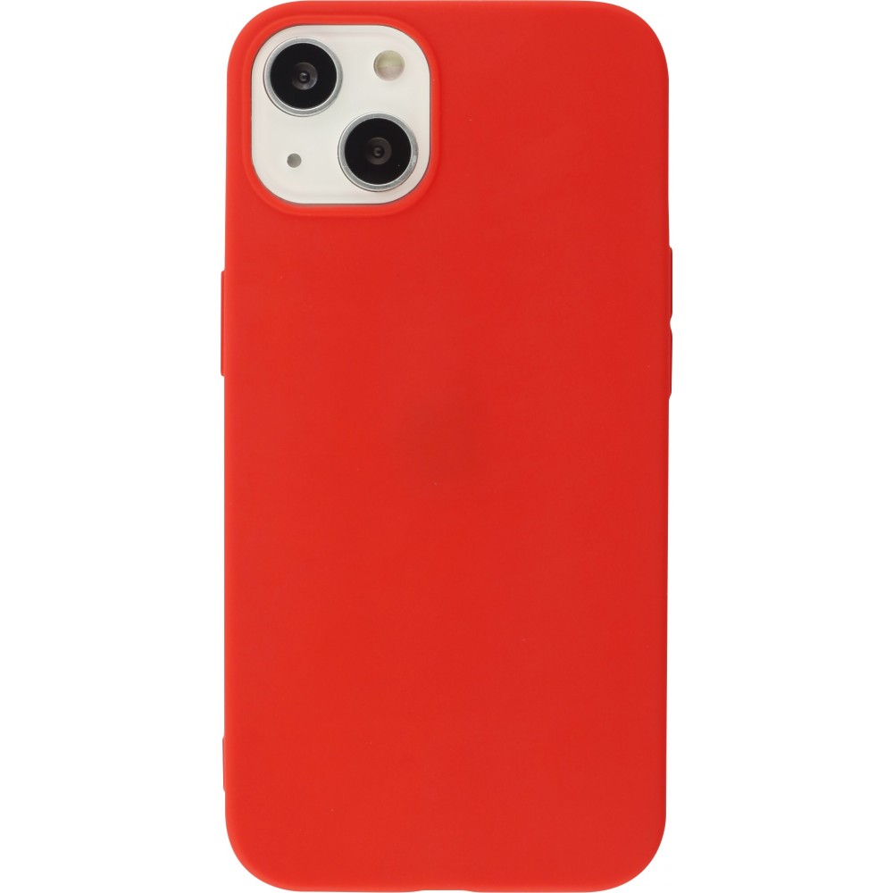 iPhone 15 Plus Case Hülle - Silikon Mat  - Rot