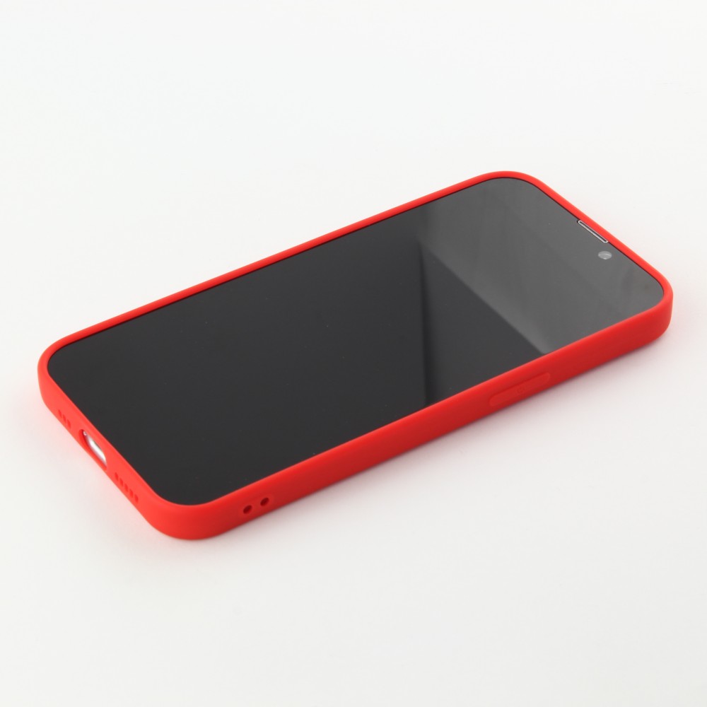 iPhone 15 Plus Case Hülle - Silikon Mat  - Rot