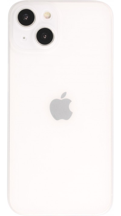 iPhone 14 Case Hülle - Plastik ultra dünn semi-transparent matt - Weiss