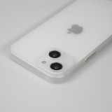 Coque iPhone 15 - plastique ultra fin semi-transparent mat - Blanc