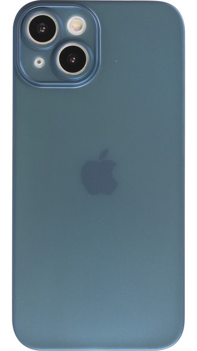 iPhone 14 Plus Case Hülle - Plastik ultra dünn semi-transparent matt - Blau