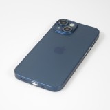 iPhone 14 Case Hülle - Plastik ultra dünn semi-transparent matt - Blau