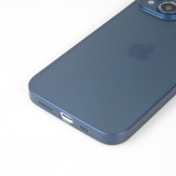 iPhone 14 Case Hülle - Plastik ultra dünn semi-transparent matt - Blau