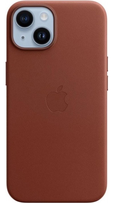 iPhone 14 Case Hülle - Apple Echtleder MagSafe - Braun