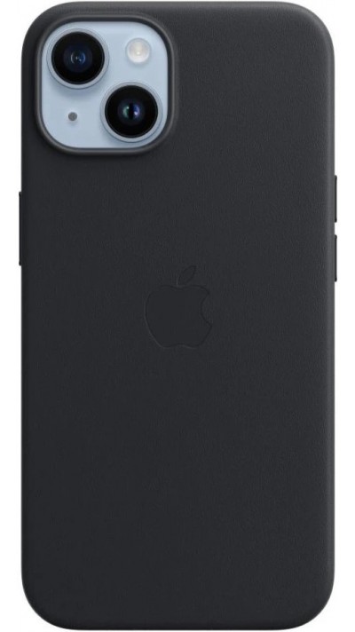 iPhone 14 Case Hülle - Apple Echtleder MagSafe - Schwarz