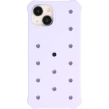iPhone 15 Case Hülle - Dicke Silikonhülle mit Löcher für Aufsteck-Sticker - Hellblau