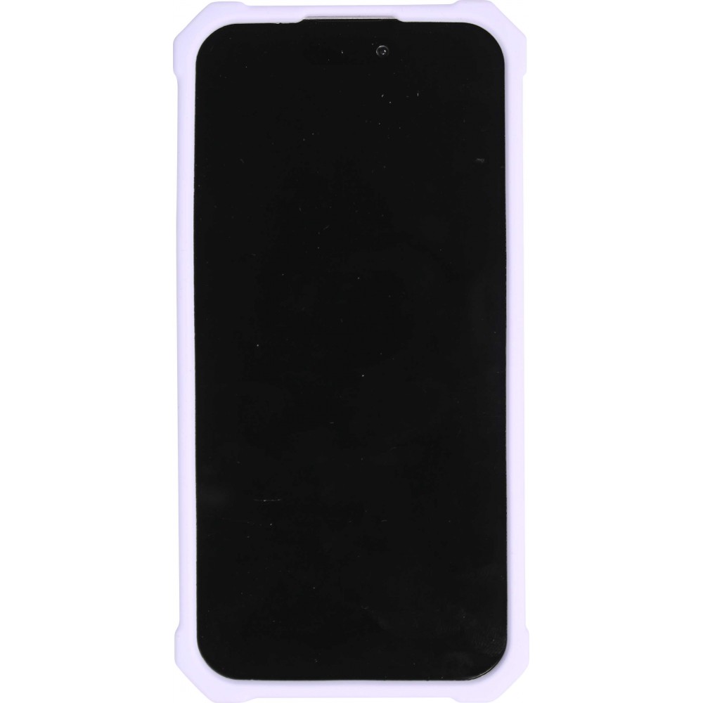 iPhone 15 Case Hülle - Dicke Silikonhülle mit Löcher für Aufsteck-Sticker - Hellblau