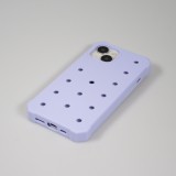 iPhone 15 Case Hülle - Dicke Silikonhülle mit Löcher für Aufsteck-Sticker - Hellblau