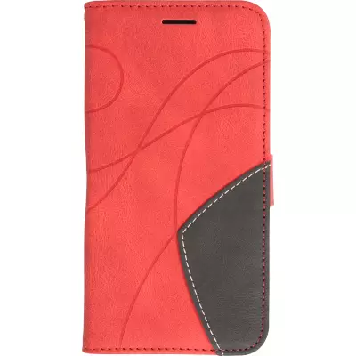 iPhone 15 Case Hülle - Flip classical elegant fine lines - Rot
