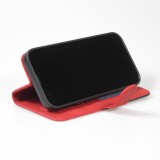 iPhone 14 Plus Case Hülle - Flip classical elegant fine lines - Rot