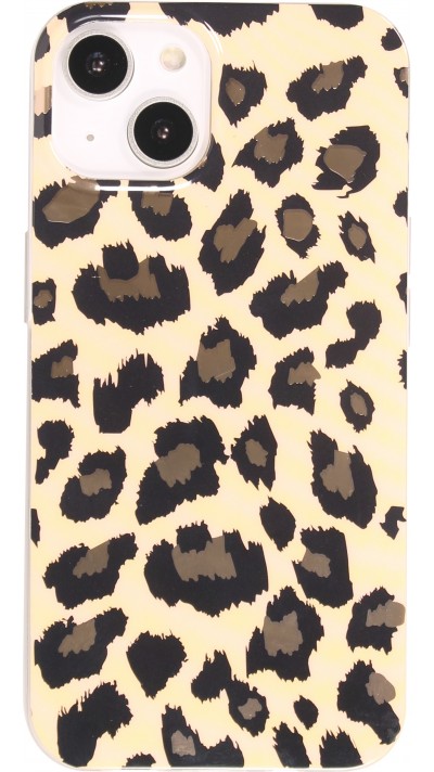 iPhone 15 Plus Case Hülle - Silikon Gel Leoparden Muster