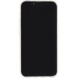 iPhone 15 Case Hülle - Silikon Gel blütende Rose - Weiss