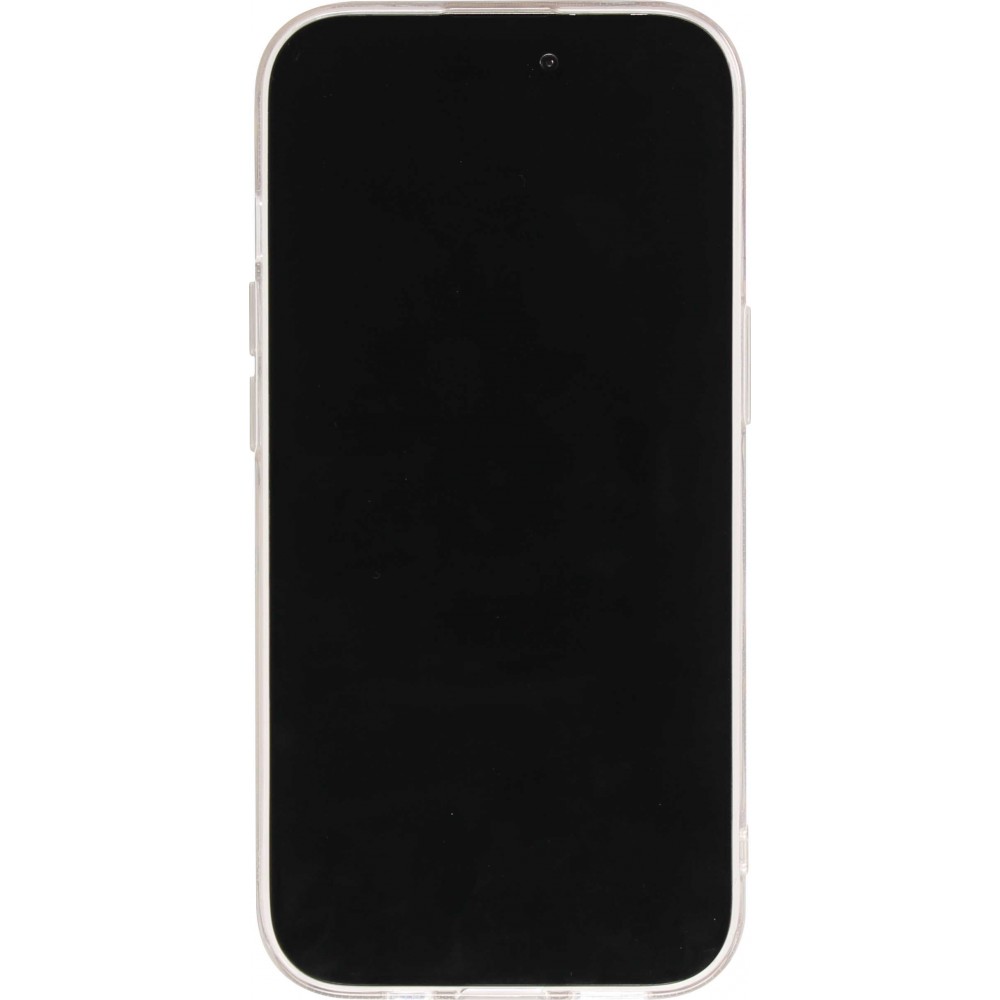 iPhone 14 Case Hülle - Gummi Silikon farbige Wellen - Café Mocha