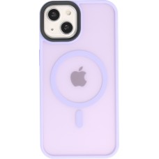 iPhone 14 Case Hülle - Jelly cover glass semi-durchsichtig MagSafe - Light purple