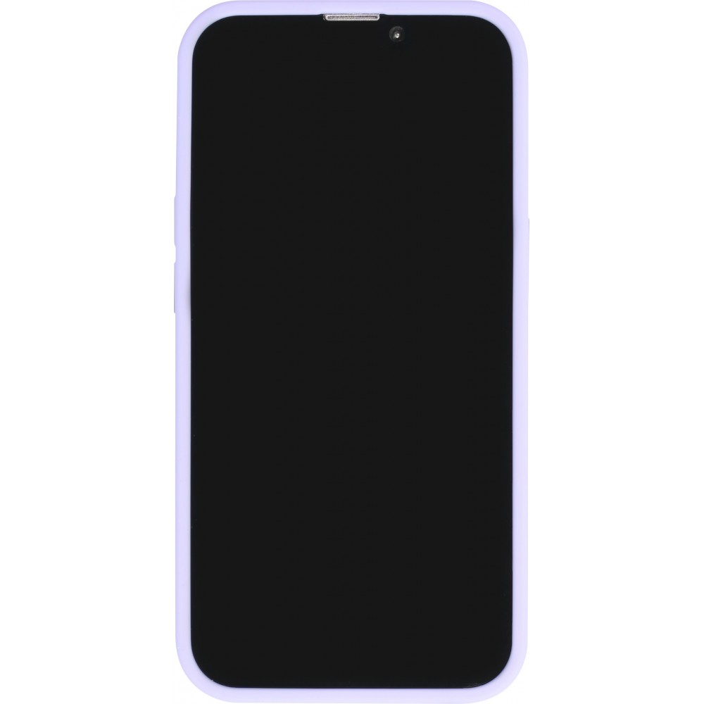 iPhone 14 Case Hülle - Jelly cover glass semi-durchsichtig MagSafe - Light purple