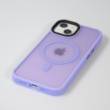 iPhone 14 Case Hülle - Jelly cover glass semi-durchsichtig MagSafe - Light purple