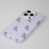 iPhone 15 Pro Max Case Hülle - Kunststoff glossy Kleiner Dinosaurier - Hellviolett