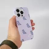 iPhone 15 Pro Max Case Hülle - Kunststoff glossy Kleiner Dinosaurier - Hellviolett
