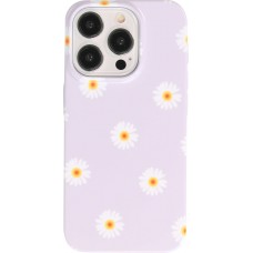 iPhone 15 Pro Max Case Hülle - Kunststoff glossy Kleine Blümchen - Hellviolett