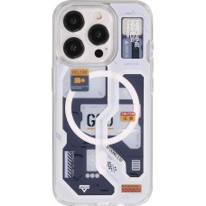 iPhone 15 Pro Max Case Hülle - Gummi Silikon Machine Armor Type-G20 MagSafe - Hellblau