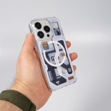 iPhone 15 Pro Max Case Hülle - Gummi Silikon Machine Armor Type-G20 MagSafe - Hellblau