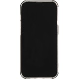 iPhone 14 Pro Case Hülle - Gummi Silikon bumper super flexibel mit Kartenhalter transparent - Grau