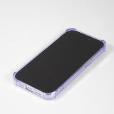 iPhone 14 Pro Max Case Hülle - Gummi Silikon bumper super flexibel mit Kartenhalter transparent - Violett
