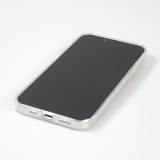 iPhone 14 Pro Max Case Hülle - Silikon Gel blütende Rose - Weiss