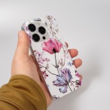 iPhone 14 Pro Max Case Hülle - Silikon Gel blütende Rose - Weiss