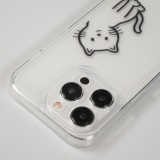 iPhone 15 Pro Max Case Hülle - Silikon Cover transparent süsse kleine Katze