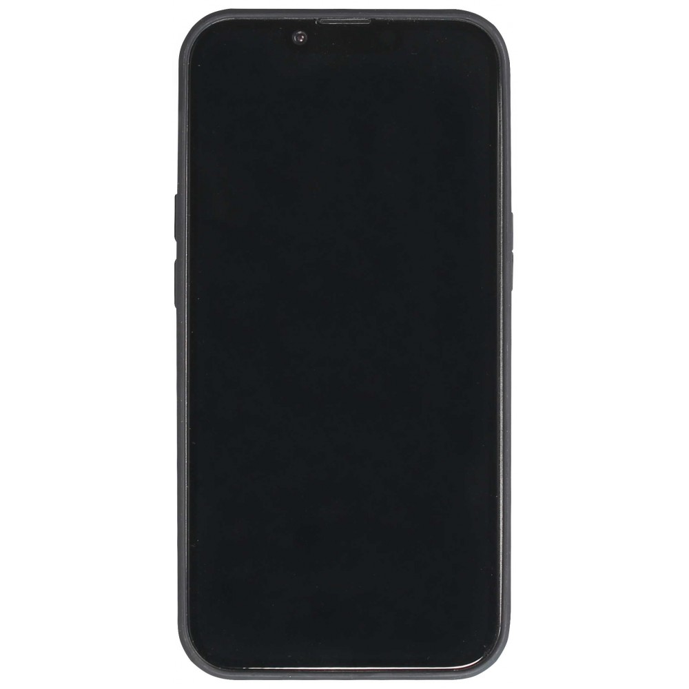 iPhone 13 Pro Max Case Hülle - Glass Marmor mit Silikonrand - Violett