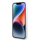 Coque iPhone 14 Pro - Karl Lagerfeld silicone soft touch Choupette - Blanc