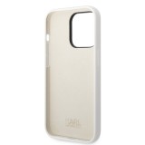 Coque iPhone 14 Pro - Karl Lagerfeld silicone soft touch Choupette - Blanc