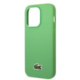 iPhone 15 Pro Case Hülle - Lacoste Petit Piqué Effekt mit MagSafe und gesticktem Logo-Patch - Grün