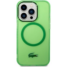 iPhone 14 Pro Case Hülle - Lacoste Transparent-Lackgel mit MagSafe - Hellgrün