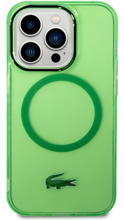 iPhone 14 Pro Case Hülle - Lacoste Transparent-Lackgel mit MagSafe - Hellgrün