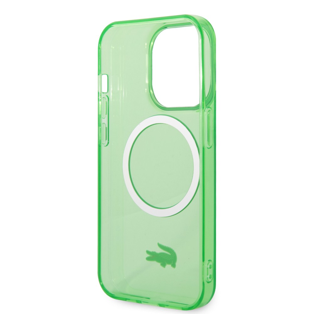iPhone 14 Pro Case Hülle - Lacoste Transparent-Lackgel mit MagSafe - Hellgrün