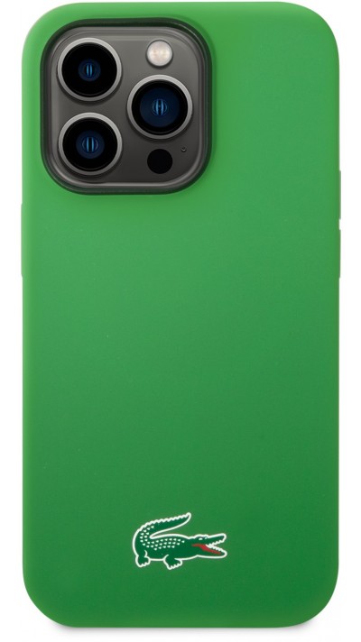 iPhone 15 Pro Case Hülle - Lacoste Silikon Soft Touch Magsafe - Grün