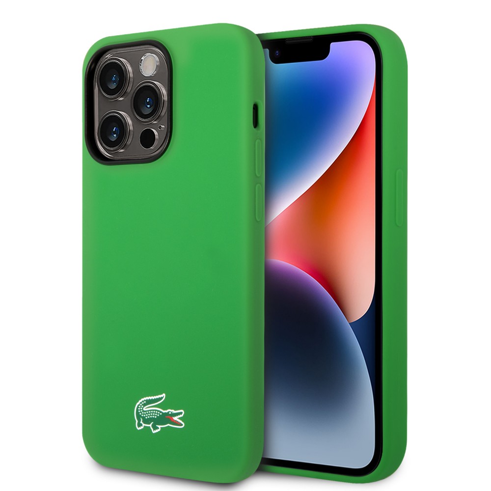 iPhone 14 Pro Max Case Hülle - Lacoste Silikon Soft Touch Magsafe - Grün